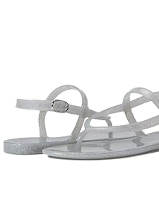 Stuart Weitzman Shoes - Stuart Weitzman Silver Glitter Summer Jelly Sandal Size 10